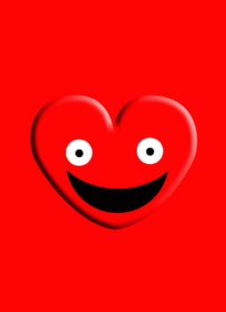 Concept image of a happy heart.
