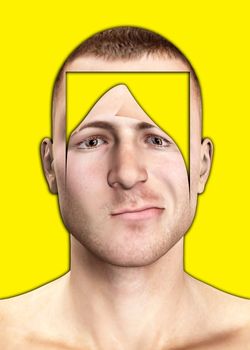 Image of a peeled human face.