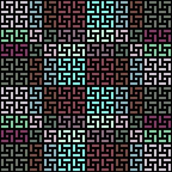 seamless texture of art-deco square shapes on black