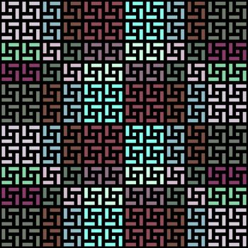 seamless texture of art-deco square shapes on black