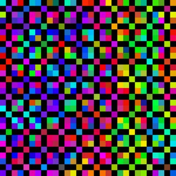 seamless texture of many colorful square dots 