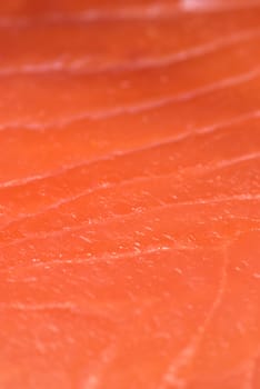 Closeup take of a smoked salmon rasher, food texture