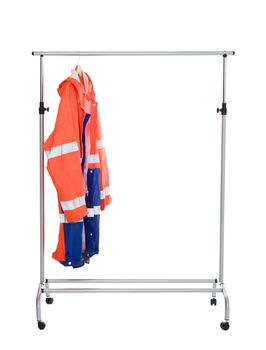 Workwear Jacket on a Clothes Rack isolated