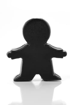 Miniature figurines isolated against a white background