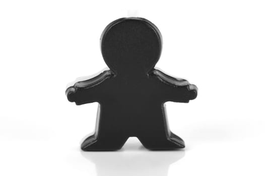 Miniature figurines isolated against a white background