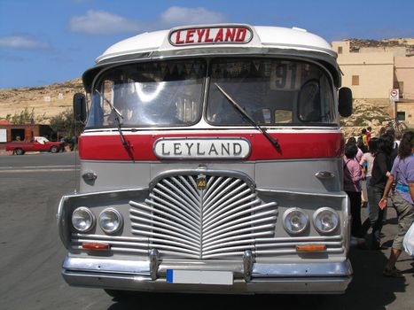 Old maltese bus on Gozo island