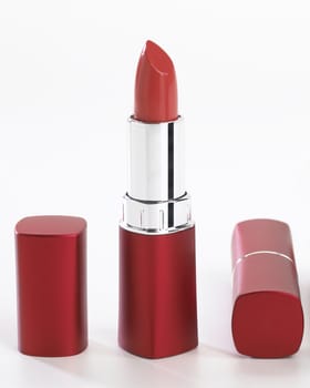 Red lipsticks on white