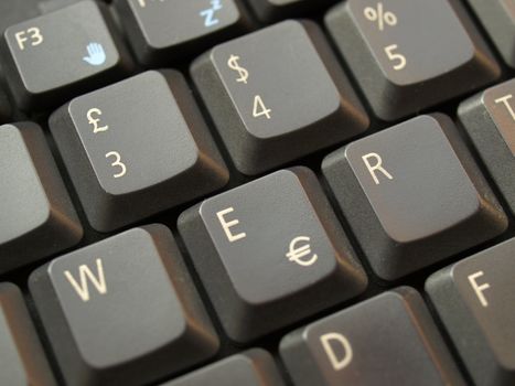 Detail of keys on a computer keyboard