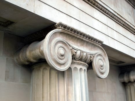 Detail of a Greek Ionic column capital