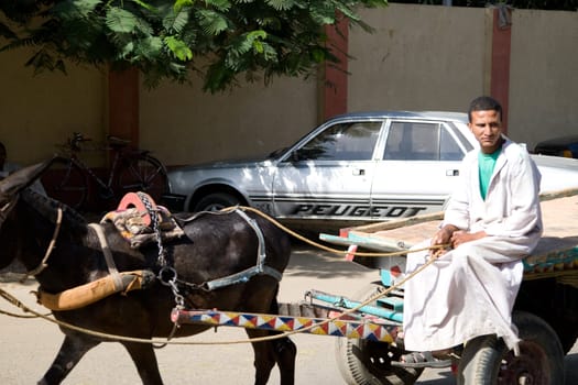 We take a closer look at life of people on the streets of Edfu, Egypt, on MAY 26, 2008.