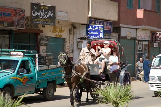 We take a closer look at life of people on the streets of Edfu, Egypt, on MAY 26, 2008.