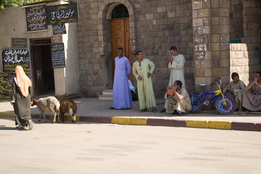 We take a closer look at life of people on the streets of Edfu, Egypt, on MAY 26, 2008.