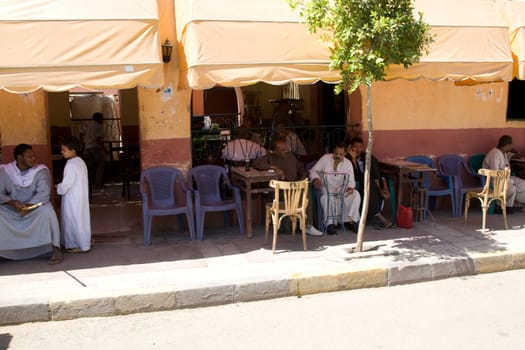 We take a closer look at life of people on the streets of Edfu, Egypt, on MAY 26, 2008.