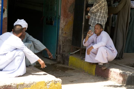 We take a closer look at life of people on the streets of Edfu, Egypt, on MAY 26, 2008.