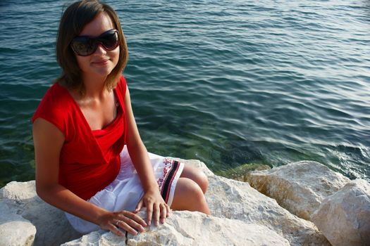 young girls in Croatia beach