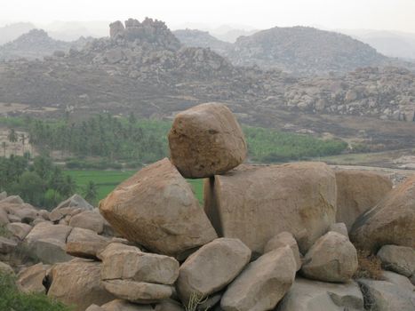 A large well balanced boulder