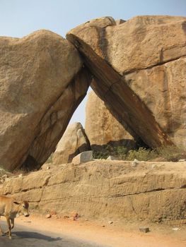 Two large rocks that, legend has it, used to be two twin sisters