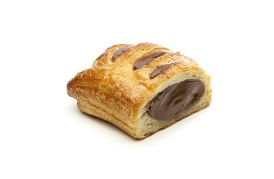 Puff pastry isolated on white background