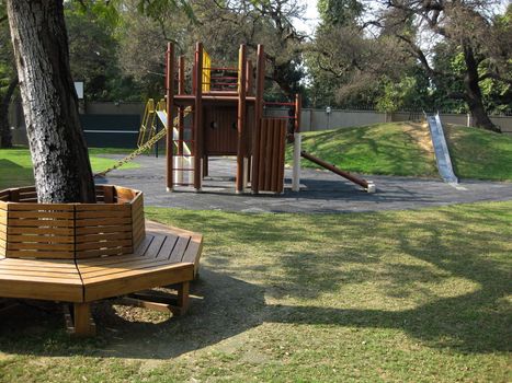 An empty children's playground