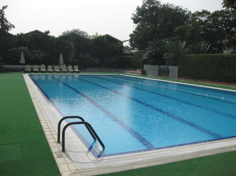 An empty Swimming Pool.