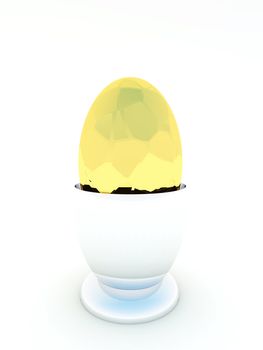 A single golden Easter egg.