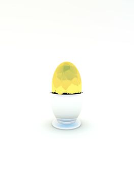 A single golden Easter egg.