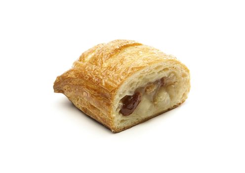 Puff pastry isolated on white background