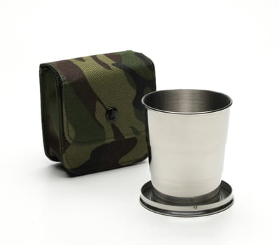 Stainless Folding Cup with mimetic case