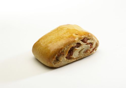 stuffed bread Isolated On White