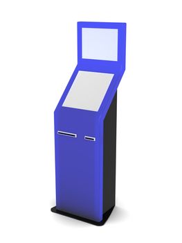 electronic terminal on a white background. Isolated 3D image