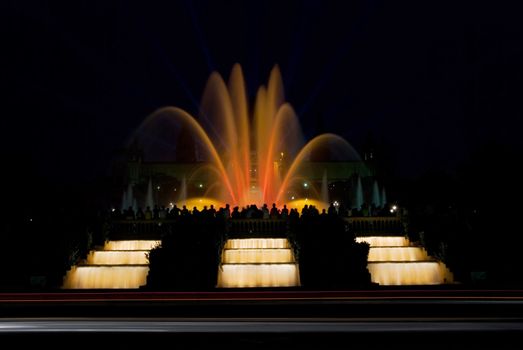 magic fountains at Mont juic, Barcelona, Spain