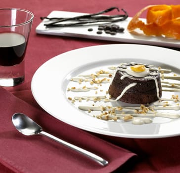 cake with orange cream