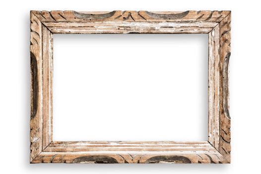 Vintage picture frame, blank, with clipping path.