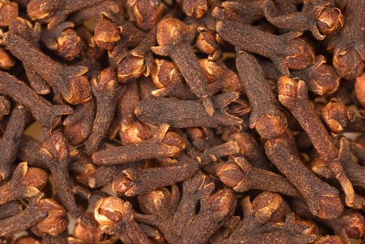 Full frame take of clove buds, food background