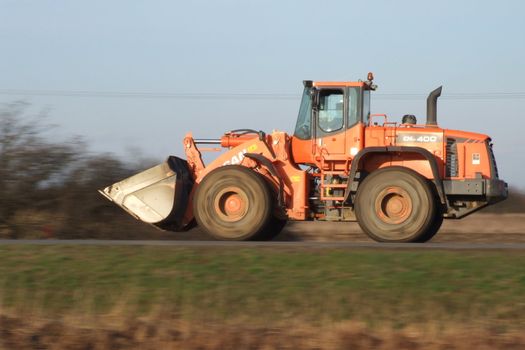 Mechanical vehicles in Poland, first days of spring.