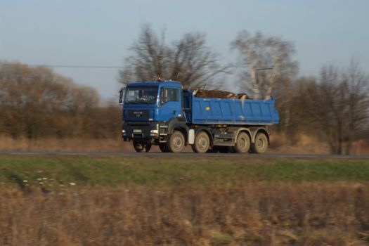 Mechanical vehicles in Poland, first days of spring.