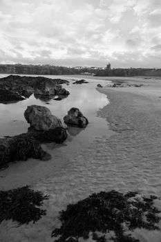 ballybunion by the sea on a cold grey evening