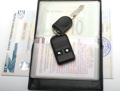 Documents and car keys. 