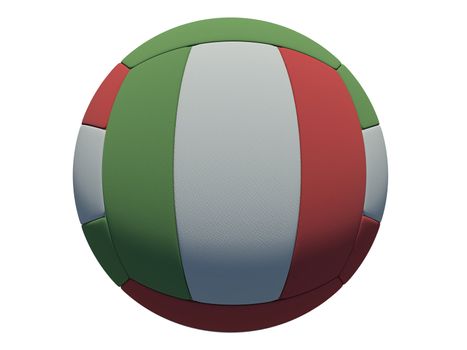leather volleyball ball on isolated background (italian skin)