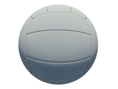 leather volleyball ball on isolated background (blank skin)
