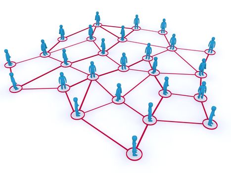 Concept image representing networking. This image is 3d render.