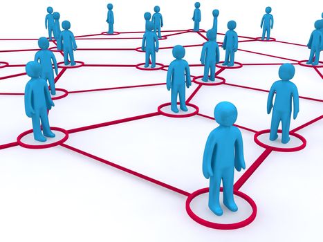 Concept image representing networking. This image is 3d render.