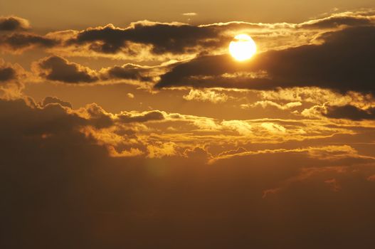 Shot of a sky and sunset