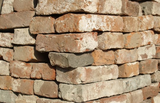 Detail of bricks used as construction materials