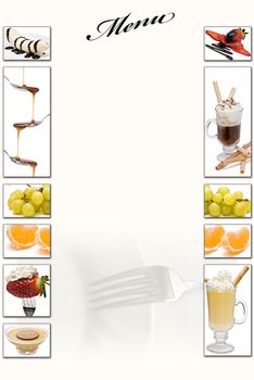 Menu card for a restaurant to write its foods and drinks.