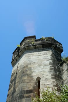 A old historic stone prison tower