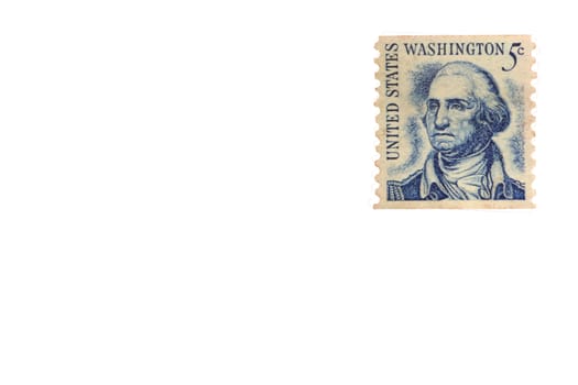 A isolated US postage stamp