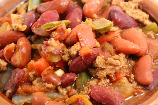 A crock of chili background
