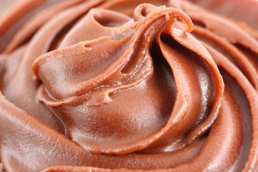 A swirl chocolate frosting background