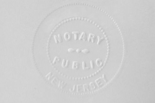 A New Jersey notary stamp